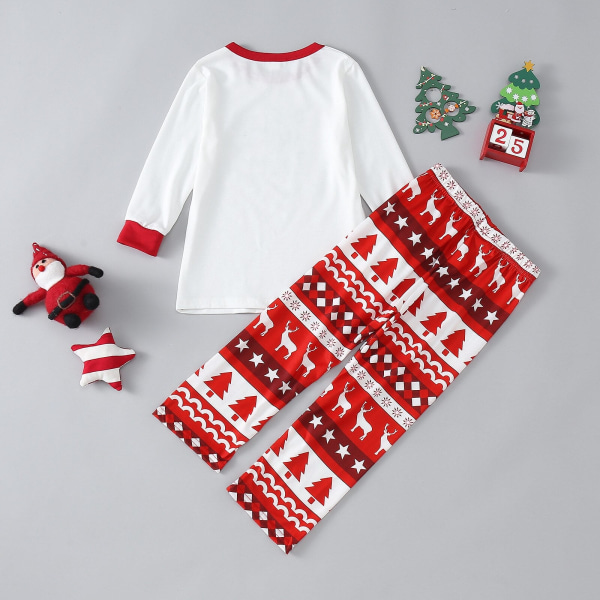 Julepyjamas Matchende Familie Pyjamas Jule Pyjamas Brevternet Print Sæt Far Mor Børn Toppe Og Bukser Navidad Nattøj Child 9Y