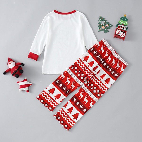 Julpyjamas Matchande Familj Pyjamas Jul Pyjamas Bokstav Rutig Tryck Set Pappa Mamma Barn Toppar Och Byxor Navidad Nattkläder Child 11Y