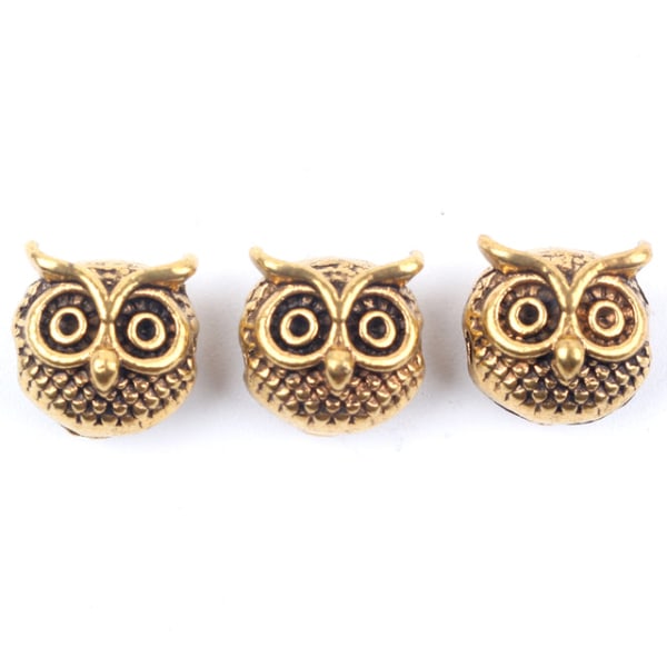 10 stk. Antikke Ugle Løve Buddha Leopard Hoved Spacer Perler Charm DIY Armbånd Halskæde Perler til Smykkefremstilling Tilbehør Leopard silver 10pcs