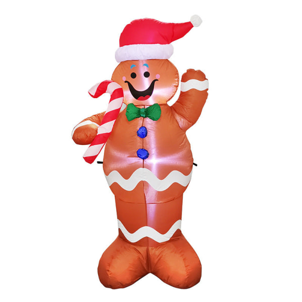Jul Uppblåsbar Modell Lysande Uppblåsbart Träd Äldre Snögubbe Uppblåsbar Modell Gård Semesterdekoration Dekorationsrekvisita 1.8 m flag snowman Suitable Standard