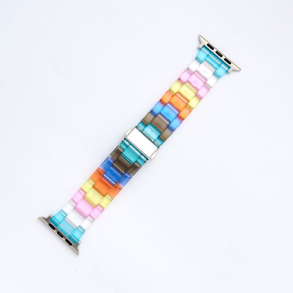 Klockarmband för Apple Watch iWatch 38/40/41/42MM Blå Regnbåge