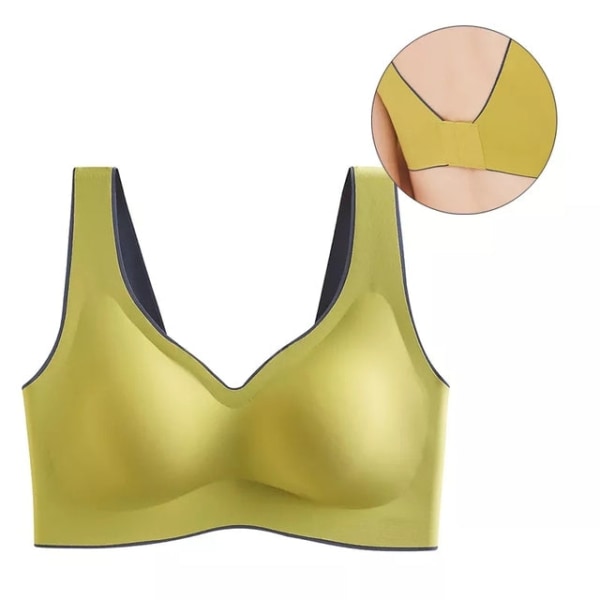 Yoga BH för Kvinnor Sport BH Sömlös BH Gym Träningslinnen style-1-gray XL
