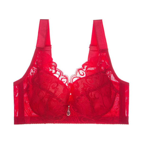 Push Up BH'er til Kvinder Sexet Blonde Tynd Kop Undertøj Trådløs Plus Size Komfortabelt Lingeri Purple 42D