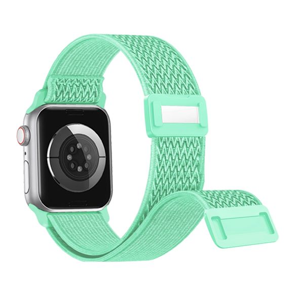 Klockarmband för Apple Watch iWatch 42/44/45/49MM Plast inre magnetspänne W-mönster mintgrön