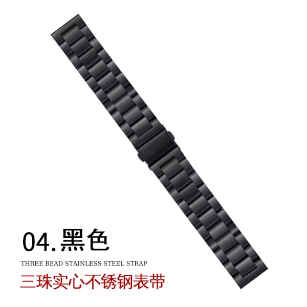 Klockarmband för Apple Watch iWatch för 38-40-41mm 4 svart tre pärlor solid
