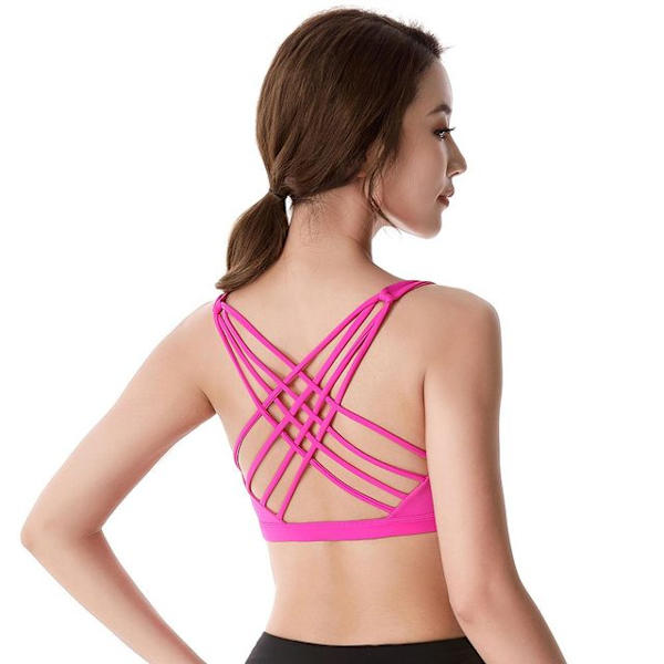 Joogaliivit naisille Push Up langattomat juoksuun kuntosalille treeniin jooga-alusvaatteet Pink M