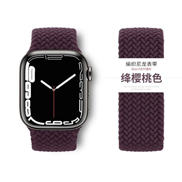 Kellon ranneke Apple Watch iWatch 38/40/41mm S koko, tummanpunainen kirsikka