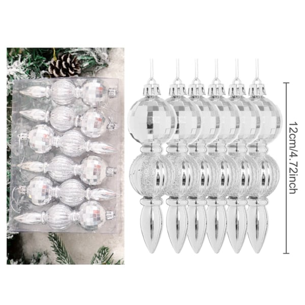 Polkagris Julgransdekoration God Jul Dekorationer för Hemmet Navidad Gåva Julgransprydnader Nyår 6pcs Ornament 15