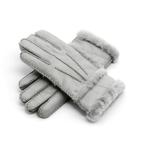 100 % fårskinn vintervantehandskar för kvinnor män äkta kashmirpäls varma handskar dam helfinger äkta läder BGE one size