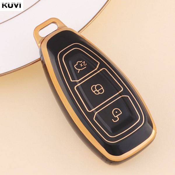 Nytt TPU Bil Fjärrkontroll Smart Nyckel Fodral Skal För Ford Fiesta Focus 3 4 Mondeo Ecosport Kuga Focus ST Skydd Fob Tillbehör White