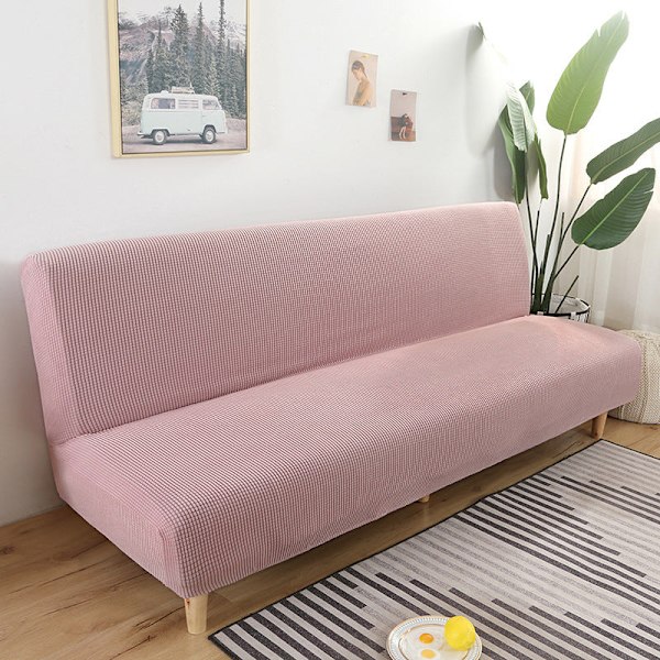 Överdrag Polar Fleece Tyg Ärmlös Bäddsoffa Skydd Enfärgad Utan Armstöd Stor Elastisk Fällbar Möbel Heminredning Bänköverdrag Cyan S 120-155cm