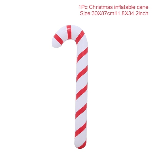 Polkagris Julgransdekoration God Jul Dekorationer för Hemmet Navidad Gåva Julgransprydnader Nyår 1pcs red