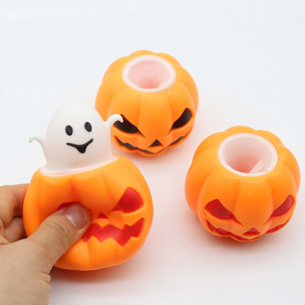 Kreativ dekompression söt ostmus kopp för att släppa tryck, klämma, pressa, ekorre kopp, dekompressionsleksak ghost pumpkin