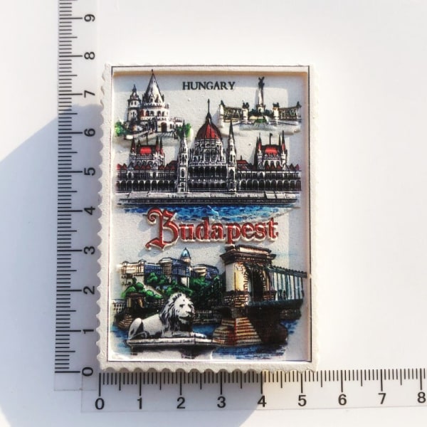 Kylskåpsmagneter Ungern Budapest Turism Souvenir harts hantverk UV- printed landskap kylskåpsmagnet klistermärken heminredning Budapest