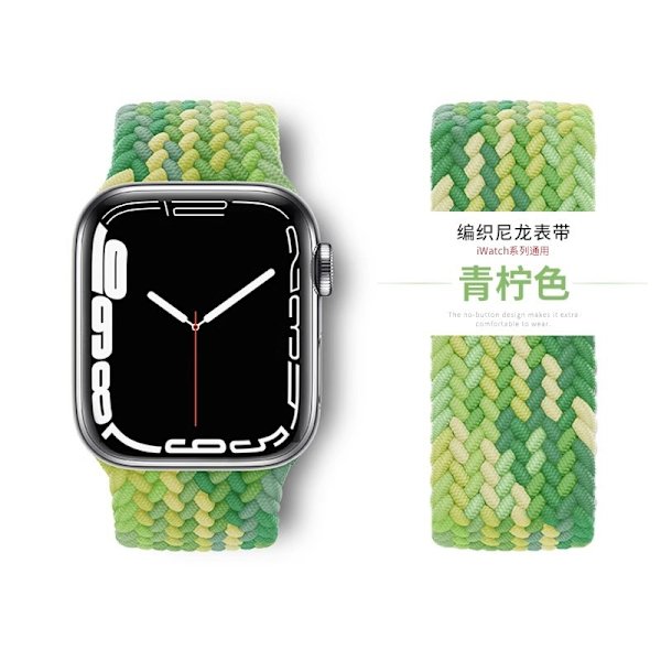 Klockarmband för Apple Watch iWatch 38/40/41mm S storlek citrongrön