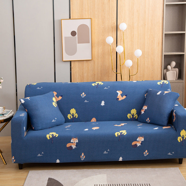 Stoff Sofatrekk Kombinasjon Imperial Concubine Enkelt Fullt Trekk Sofatrekk Nordisk Stil Elastisk Melkesilke Sofatrekk Lemon Double seat: 145-185cm