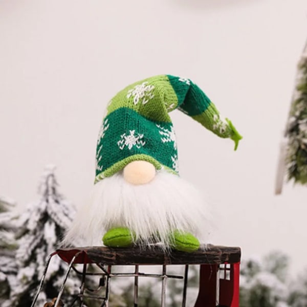 Lysande Tomte Jul Ansiktslös Docka God Jul Hemdekoration Navidad Natal Gåva till Nyår 2023 Julklappar Long Red With battery and Led
