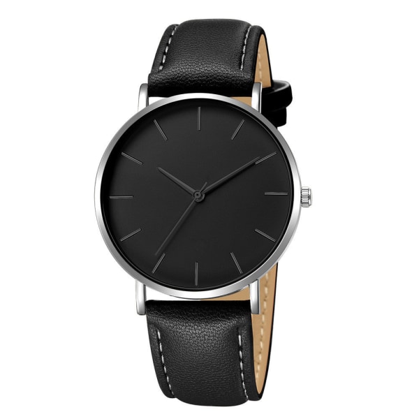 Klokke Enkel Klokke Casual Herreklokke Business Quartz Klokke Mote Belte Herreklokke Brown