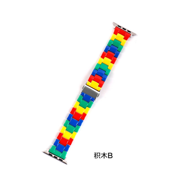 Urrem til Apple Watch iWatch 38/40/41/42MM byggeklodser type B type A og type B sendes tilfældigt