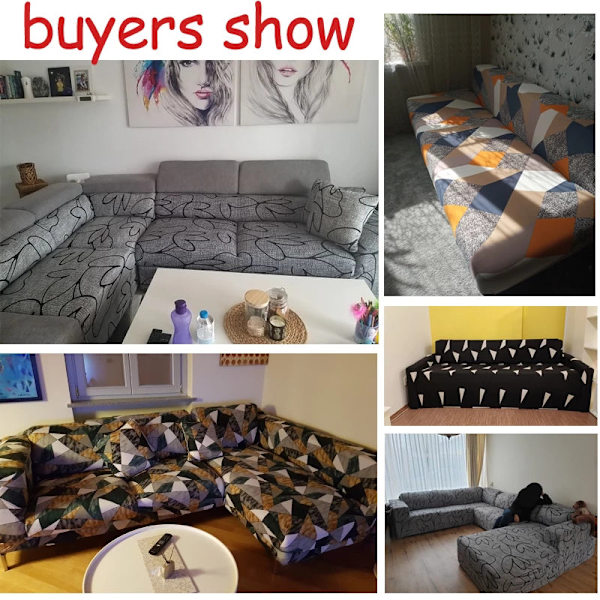 Stretch Sofföverdrag Elastiska Allomfattande Möbelskydd för Olika Form Soffa Loveseat Stol L-Form Sofföverdrag colour2 2-seater 145-185cm