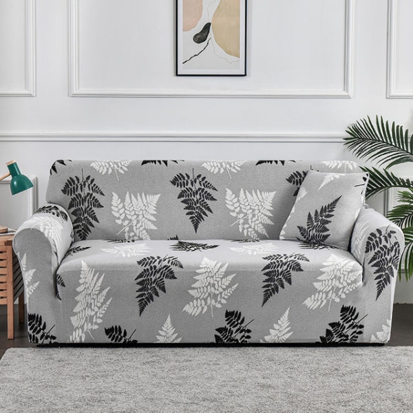 Blommiga Tryckta Överdrag Stretch Rutiga Sofföverdrag för Vardagsrum Elastiskt Sofföverdrag Fåtöljöverdrag Soffhandduk Heminredning 1/2/3/4-sits Pattern 22 3-seater 190-230cm
