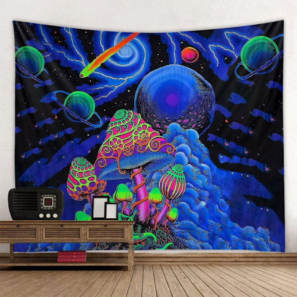 Psykedelisk Abstrakt Arabesk Svamp Väggbonad Tapestry Art Deco Filt Gardin Hängande Hem Sovrum Vardagsrum Dekor 2 150x150cm