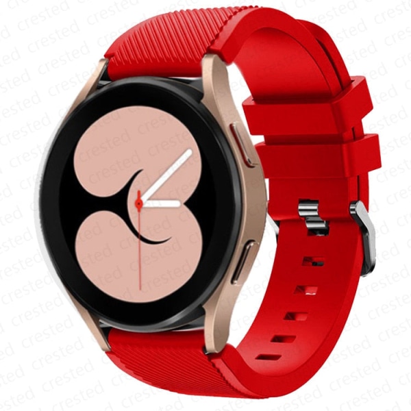 20mm 22mm Armband för Samsung Galaxy Watch 4/Classic/3/46mm/42mm/active 2 Gear s3 /S2 silikonarmband Huawei GT/2/GT2 Pro rem Red 22mm