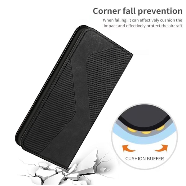 Samsung Galaxy S20 Fe -kotelo, PU-nahkainen läppäsuojus magneettisella sulkimella, lompakkokorttipaikat ja jalusta Black