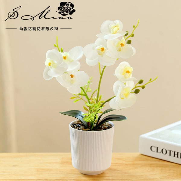 3D-tulostuskalvo Kolmihaarainen Kahdeksankukkainen Perhosorkidea Bonsai Tekokukka Muoti Kodin Sisustus 225052 spot white