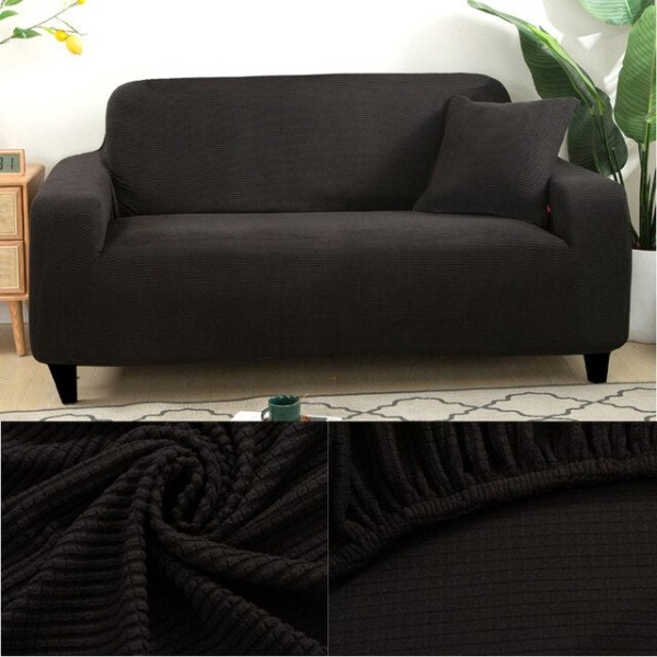 Tjockt soffskydd Jacquard enfärgat tryckt sofföverdrag för vardagsrum sofföverdrag hörnsoffa överdrag L-form grass 2-seater(135-170cm)