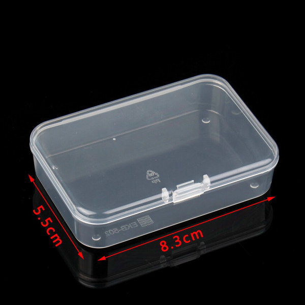 Smykkeskrin i plastik, værktøjskasse i plastik, justerbar håndværksorganisator, opbevaringsperler, armbånd, smykkeskrin, emballage 1pcs 5.3x4x1.9cm