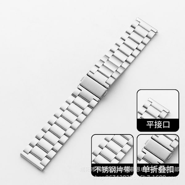 Kellon ranneke Apple Watch iWatch 38/40/41/s10 42mm -liitännälle, hopeinen kolminkertainen taittolukko