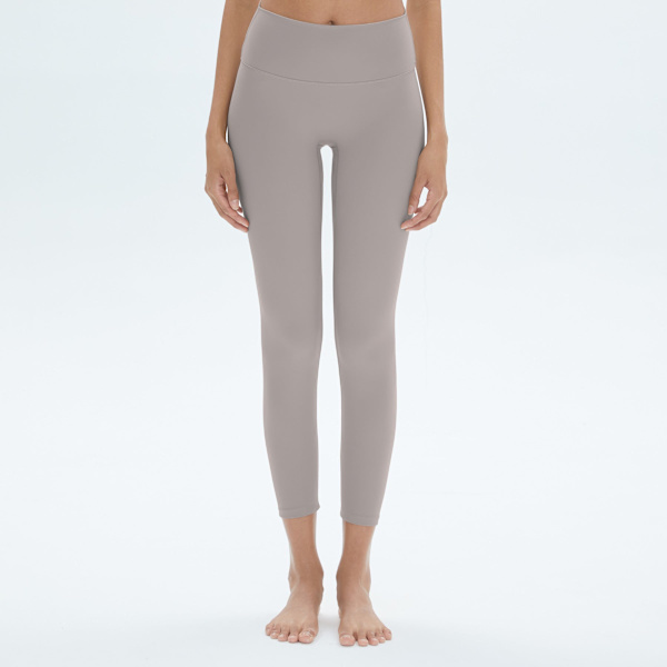 Europeiske og amerikanske høytlivs Lulu yogabukser med ingen pinlig søm, stretch, hofteløft, treningsbukser Violet XL