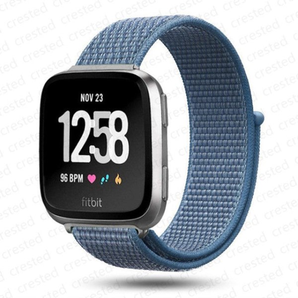 Armband för Fitbit Versa 2 band correa Smartklocka ersättningsarmband Nylon Loop Armband correa Fitbit Versa 2/Fitbit Libe band Overseas Cape Cod Blue