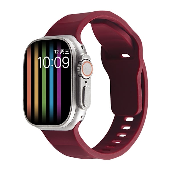 Kellon ranneke Apple Watch iWatch 38-41 S10/42mm musta laatikko viininpunainen