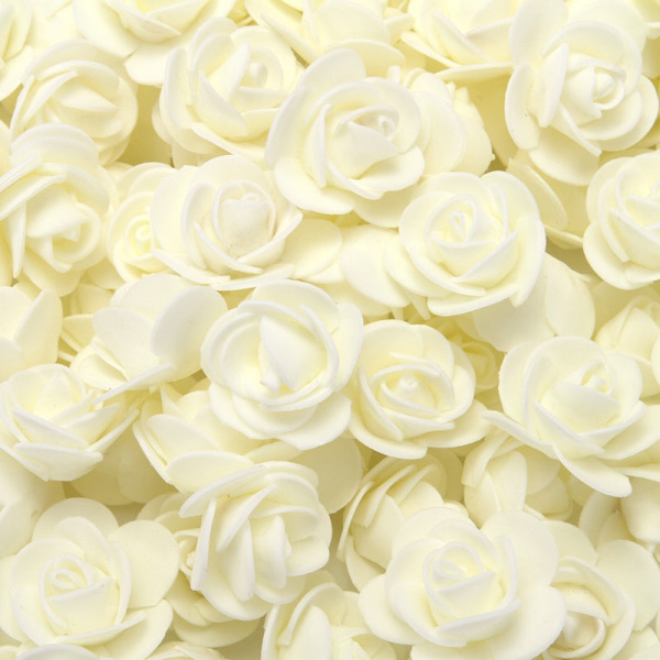 100 Stykker Teddybjørn av Roser 3cm Skum Bryllup Dekorativ Juledekor for Hjem DIY Gaveeske Kunstige Blomster 1 100 Pieces