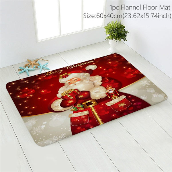 Jultomten Jul Dörrmatta Kuddfodral Juldekorationer för Hemmet 2023 Navidad Ornament Julgransprydnader Nyårspresenter B - 008
