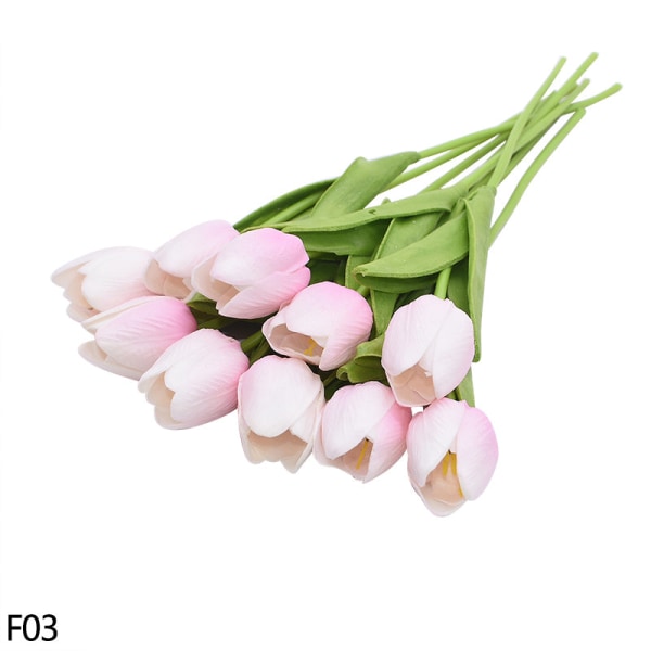 5/10 stk. Tulipan Kunstig Blomst Real Touch Kunstig Buket Falsk Blomst Til Bryllupsfest Dekoration Forsyninger Hjemmehave Ornamenter F08 5PCS
