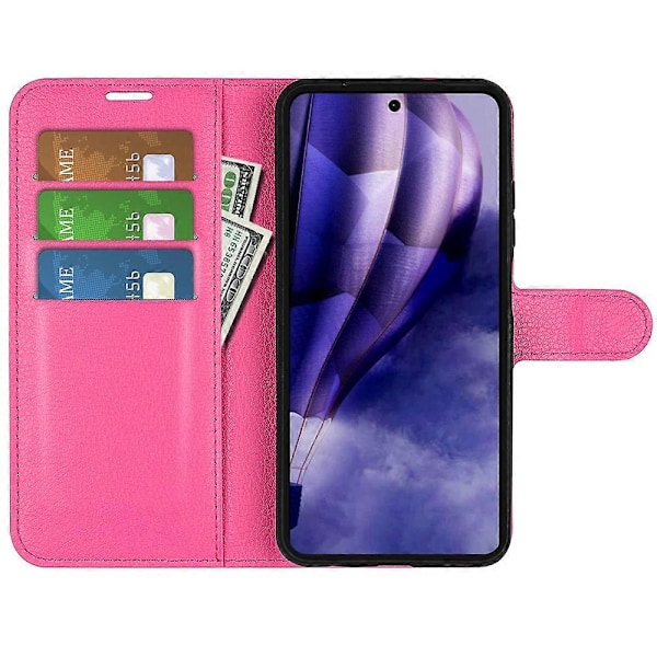 För HMD Skyline Fodral Litchi Textur Stötsäkert Läder Plånbok Telefonfodral - Blå Rose