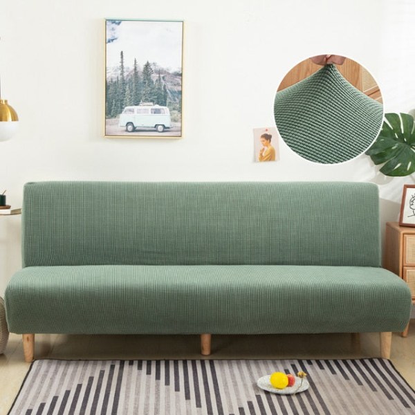 15 Färger Polar Fleece Sofföverdrag för Bäddsoffa Utan Armstöd Vikbar Bänk Överdrag Sofföverdrag X/Z/D Storlek För Hem Hotell Blue D  190-210cm