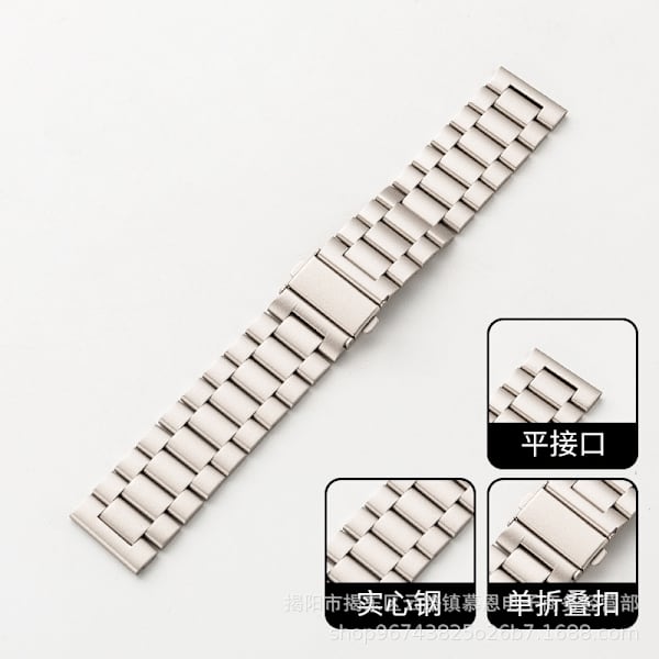 Klockarmband för Apple Watch iWatch 38/40/41/s10 42mm gränssnitt Stjärnljusfärg tre solida stållänkar