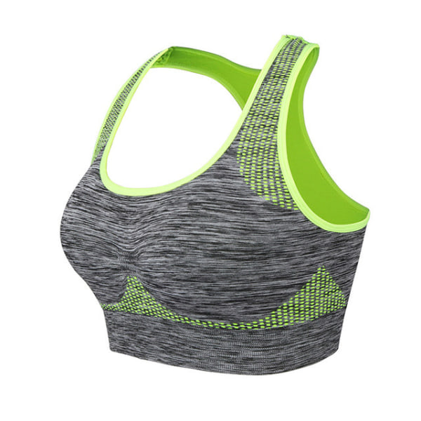 Yoga BH Push Up Gym Løbe BH Sømløs Trænings Fitness BH Top Purple L