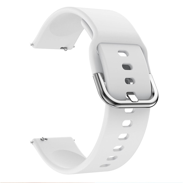Silikon Original klockarmband för Samsung Galaxy Watch Active1 Active 2 40mm 44mm / 3 41mm smart klockarmbandsbyte White Galaxy Watch 3 41mm