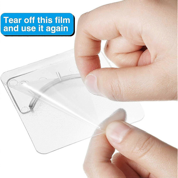 Dww-(Duschdraperistång ingår ej, transparent) 6-pack duschdraperistångshållare, väggfäste med lim, installation utan borrning, stöd