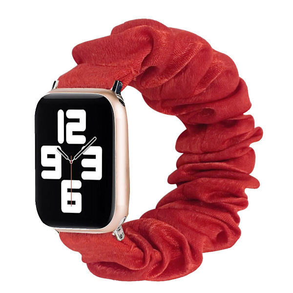 Kellon ranneke Apple Watch iWatch Fitbit Versa 1/2 komposiitti ryppyinen punainen