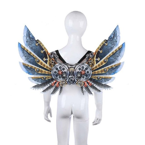 Vuxen Pojke och Flicka Barn Halloween Dekoration Karneval Party Steampunk Kostym Bladvvingar Cosplay Maskerad Ansiktsvingar Kid 2 One size