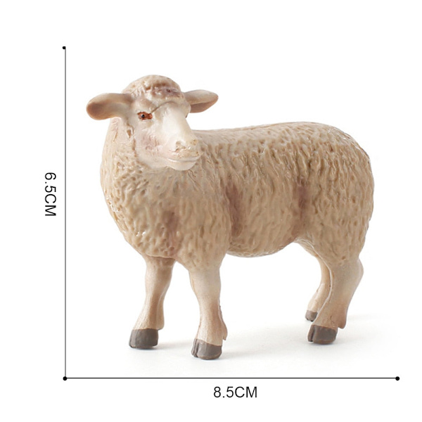 Simulerad Zoo Får Modell Bondgårdsdjur Actionfigur Barn Dockor Leksak Söt Får Figurin Samlarleksaker Gåva Heminredning 3pcs/set