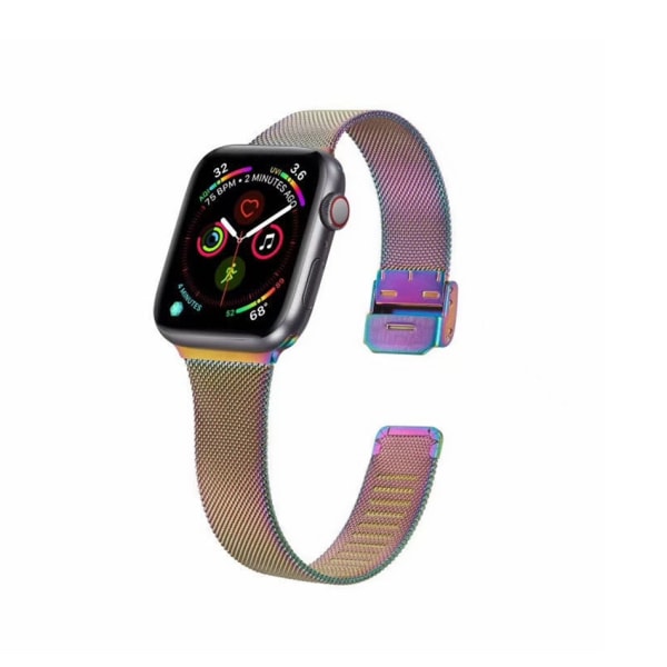 Slankt urrem til Apple Watch SE 6/5/4 40MM 44MM metalarmbåndsløkke til iWatch Series 3/2/1 38MM 40MM armbånd Colorful for 38MM and 40MM