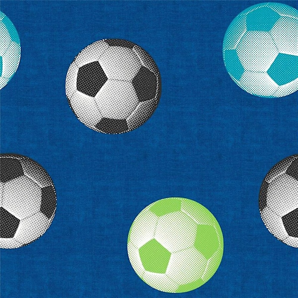 Muriva Marineblå Fodbold Tapet