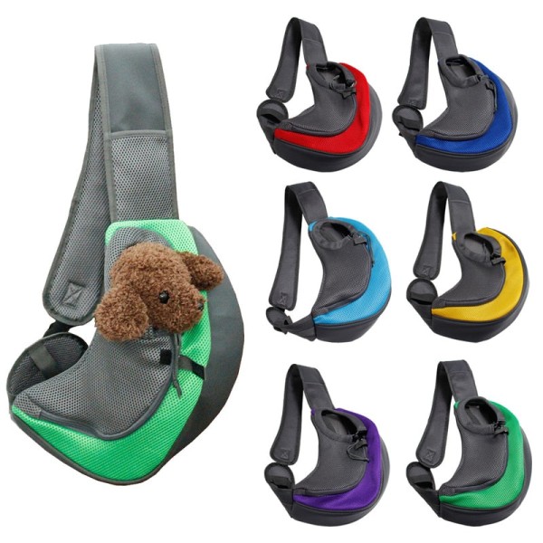 Bekväm Husdjursbärväska Hundar Katter Valpar Utomhusväskor Mesh Oxford Enkel Axelväska Sling Front Mesh Rese Tote Axelväska 1 S